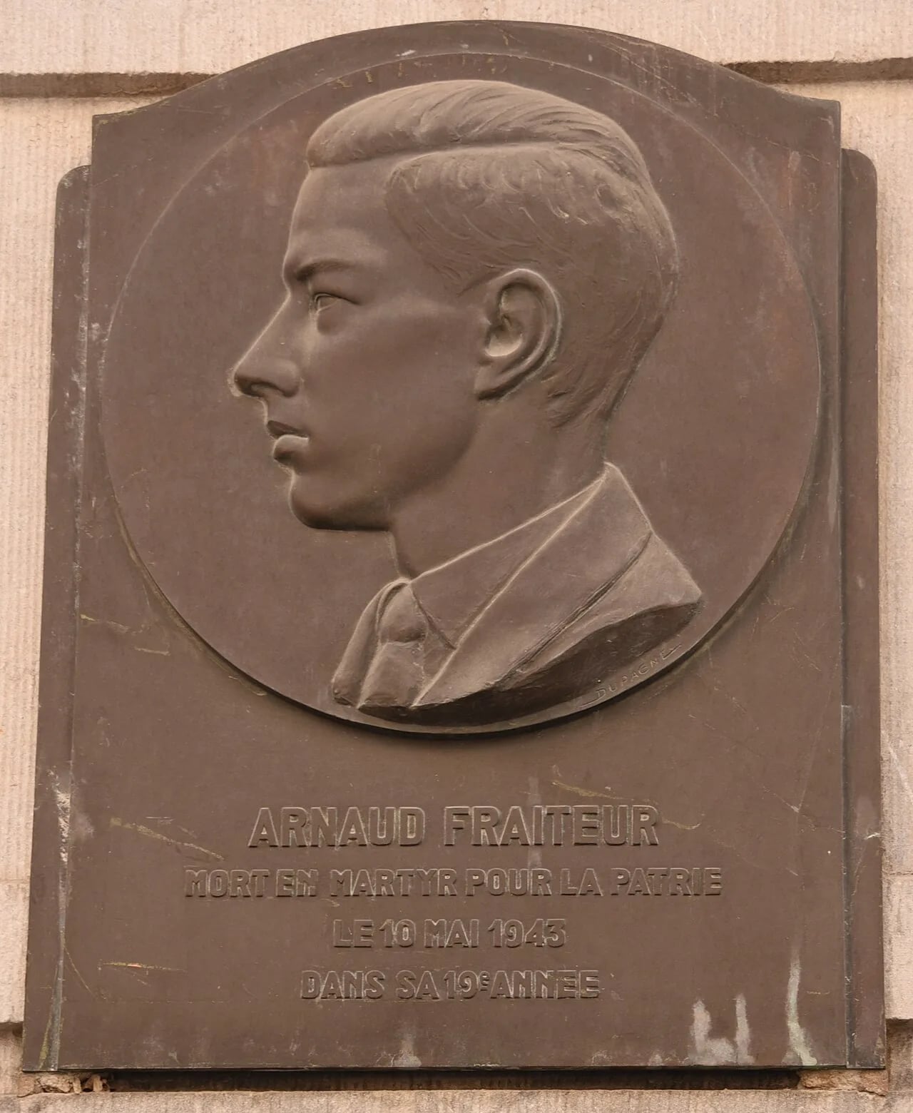 Porträt von Arnaud Fraiteur (1924–1943) – Gedenkseite
