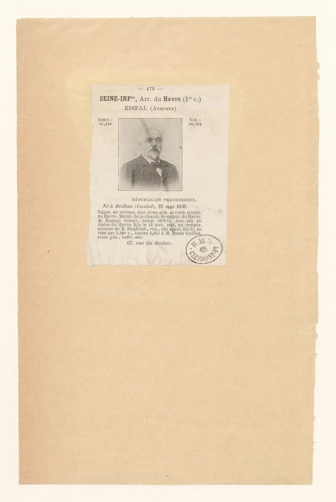 Porträt von Auguste Rispal (1836–1932) – Gedenkseite