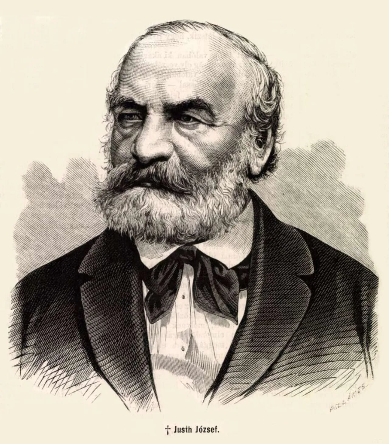 Portrait of József Justh (1809–1875) – memorial page