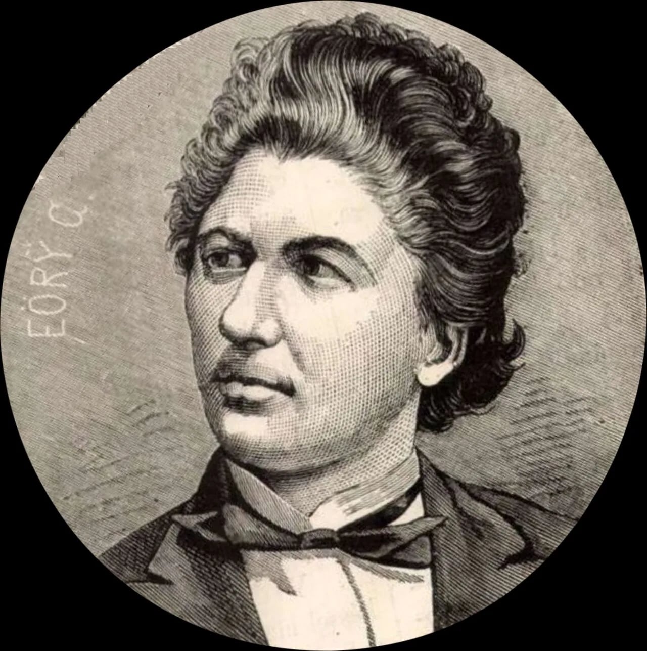 Porträt von Gusztáv Eőry Pordán (1843–1887) – Gedenkseite