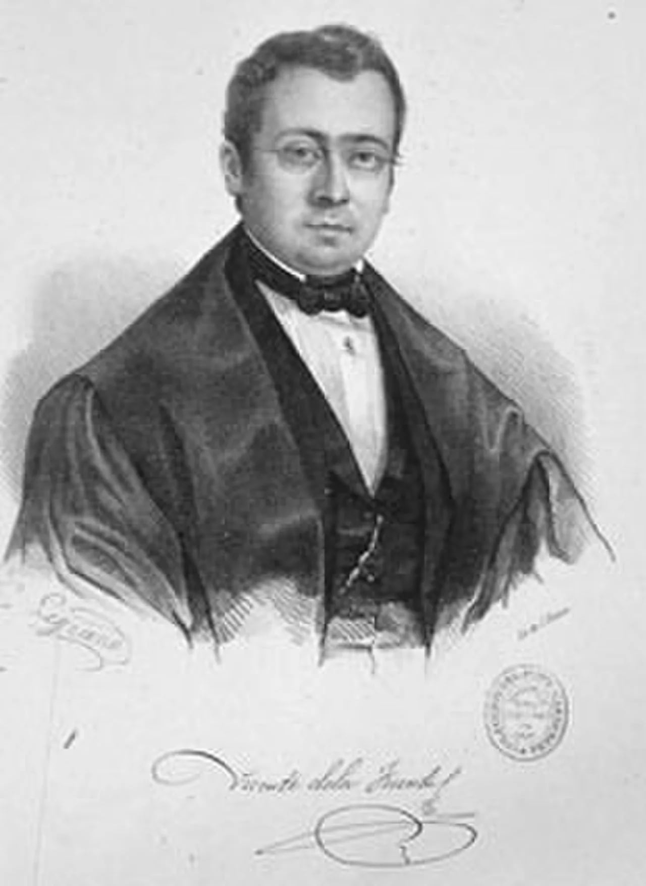 Porträt von Vicente Lafuente y Condón (1817–1889) – Gedenkseite