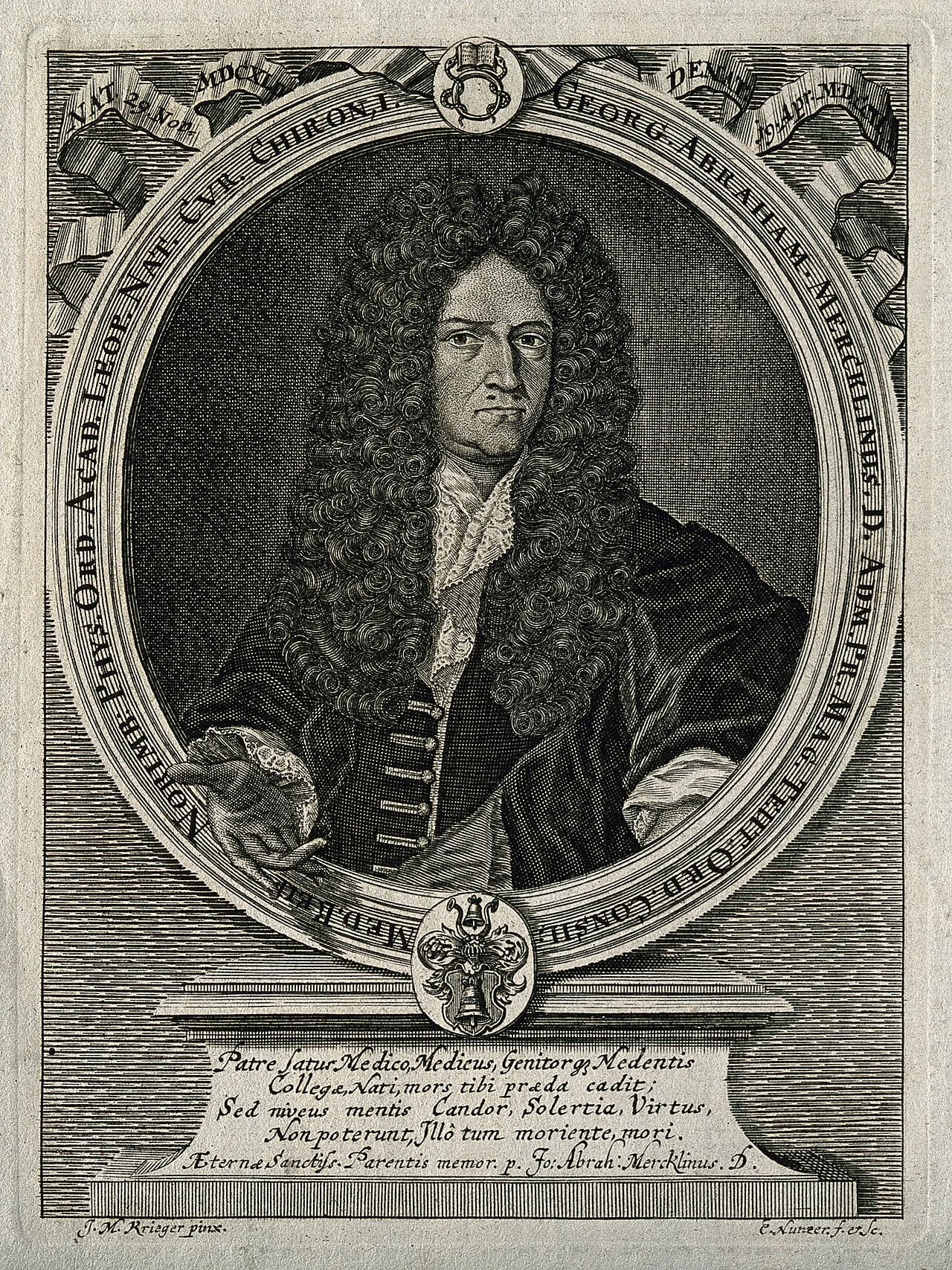 Portrait of Georg Abraham Mercklin (1644–1702) – memorial page