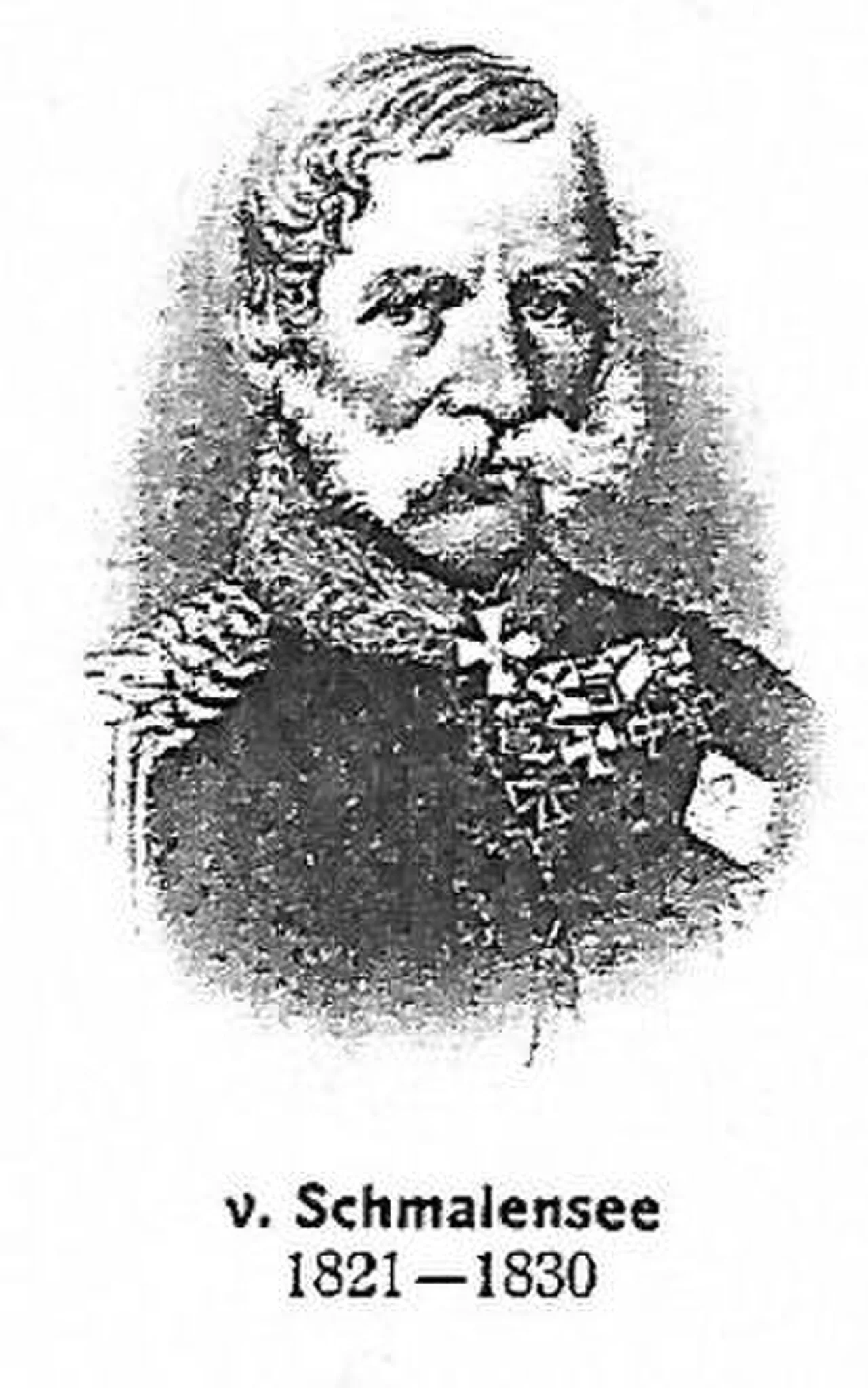 Porträt von Dietrich Karl Ludwig von Schmalensee (1768–1857) – Gedenkseite