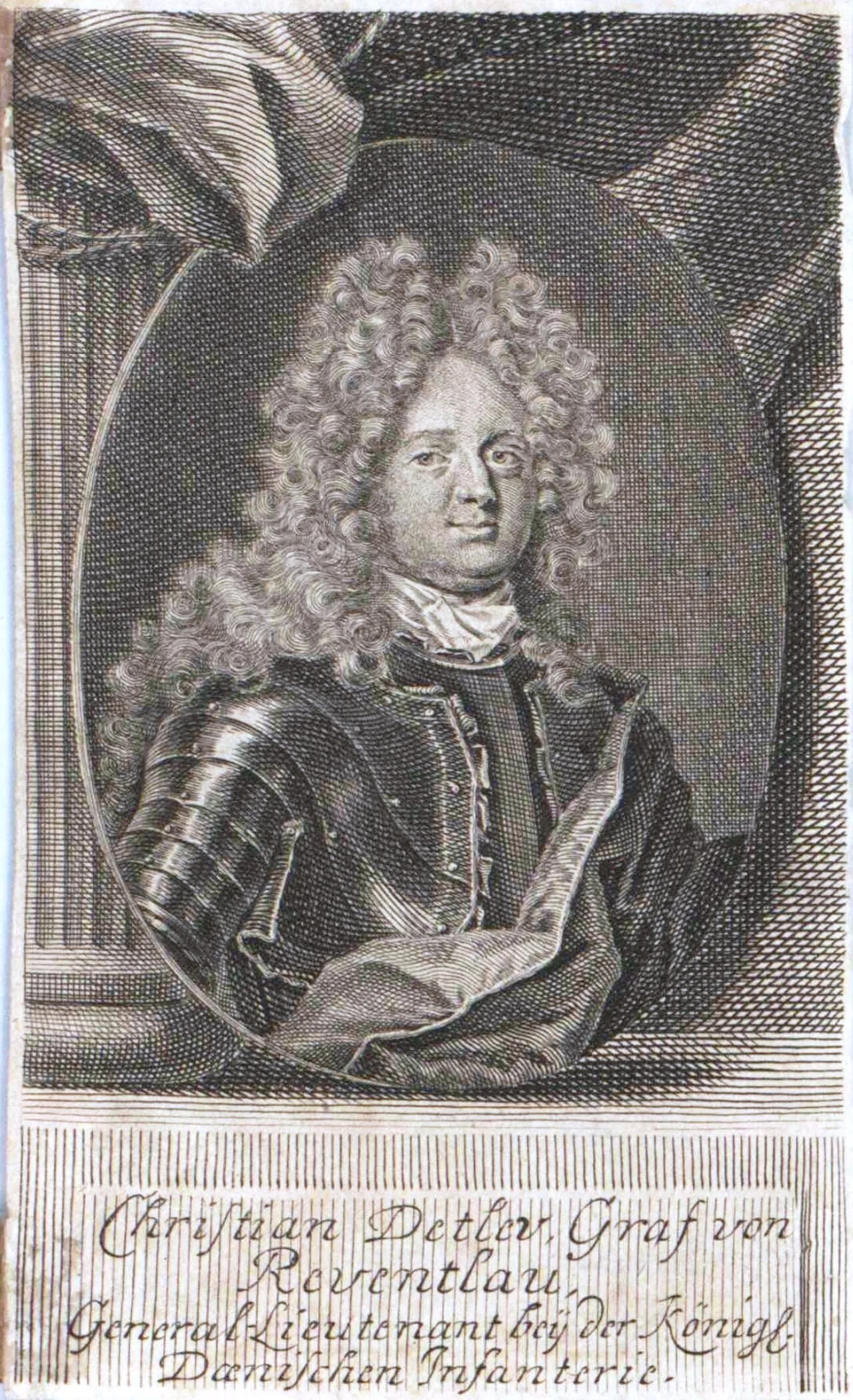 Porträt von Christian Detlev von Reventlow (1671–1738) – Gedenkseite