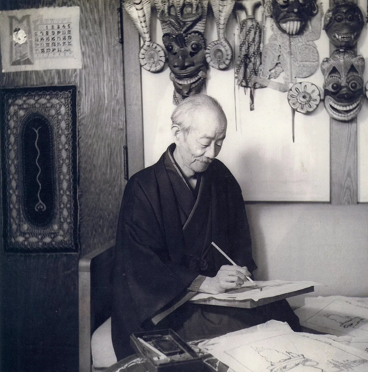Porträt von Yoshida Hiroshi (1876–1950) – Gedenkseite
