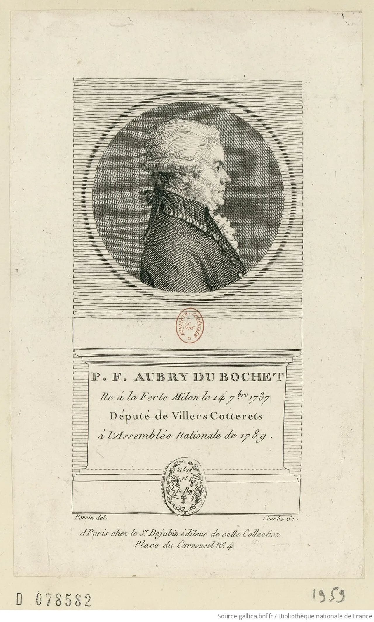Porträt von Pierre François Aubry-Dubochet (1737–1800) – Gedenkseite