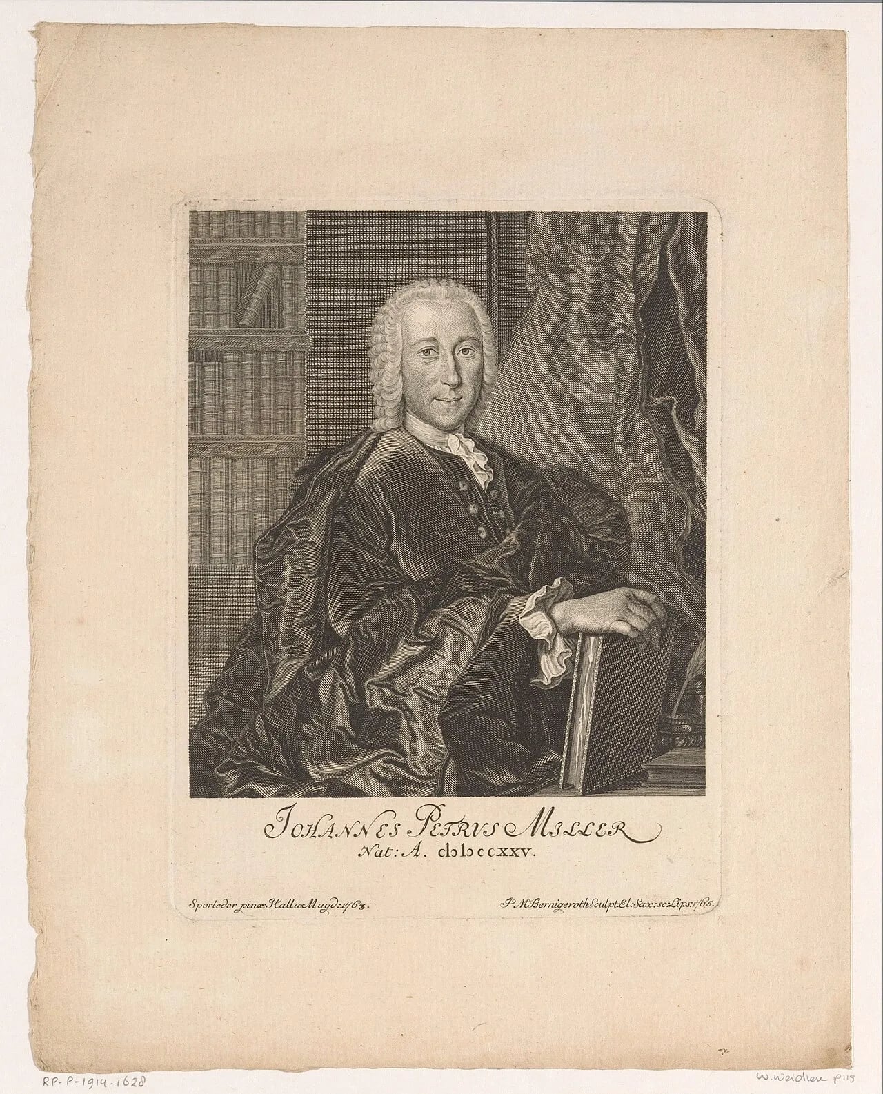 Porträt von Johann Peter Miller (1725–1789) – Gedenkseite