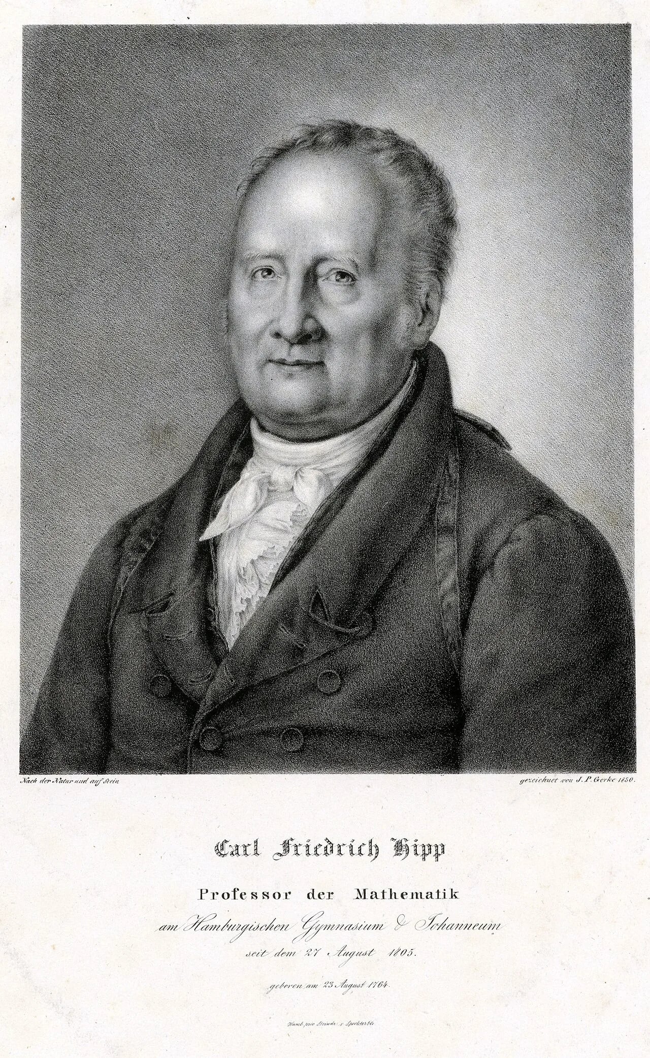 Porträt von Karl Friedrich Hipp (1763–1838) – Gedenkseite