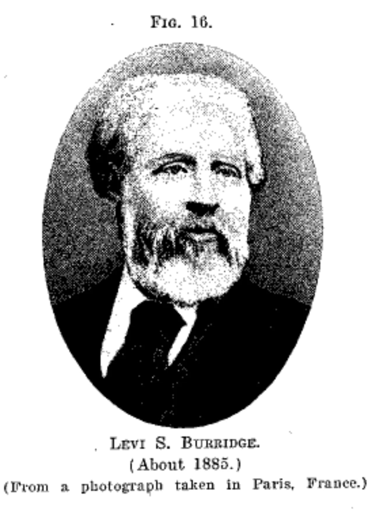 Portrait of Levi Spear Burridge (1829–1887) – memorial page