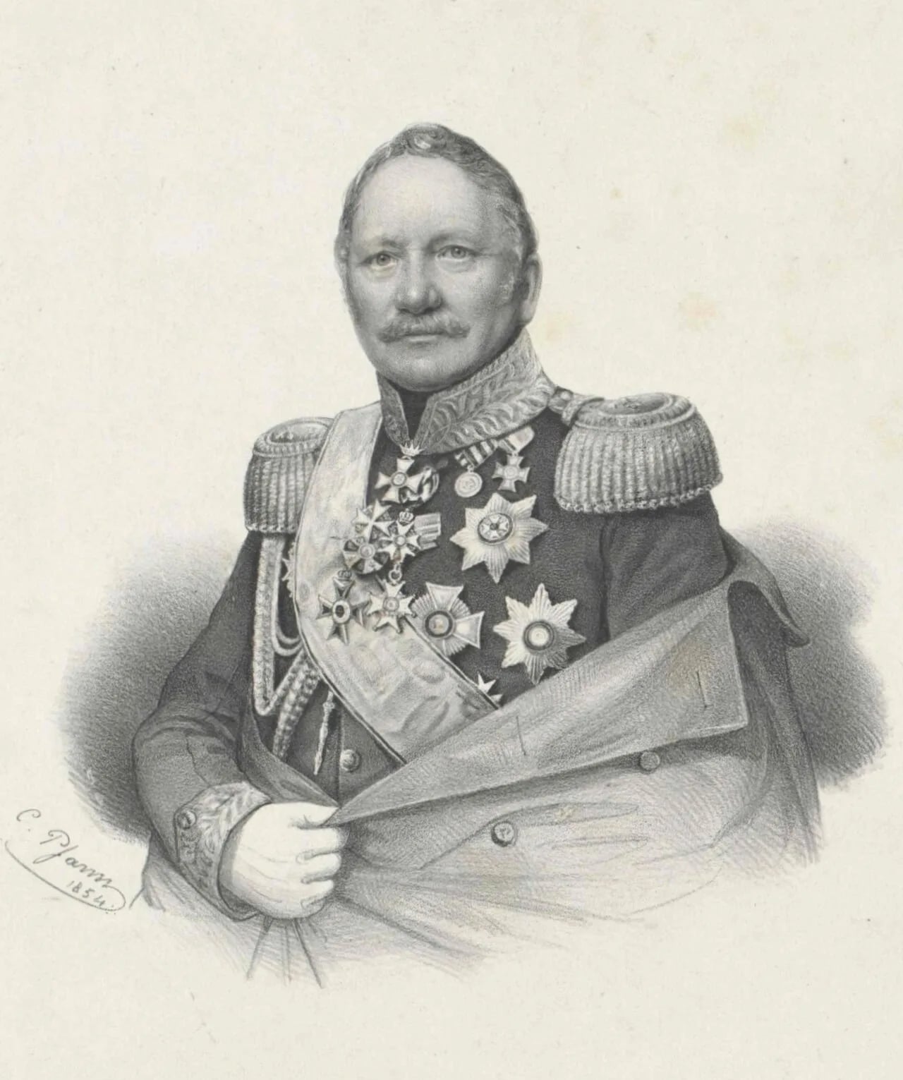 Porträt von Ernst Wilhelm von Baumbach (1791–1860) – Gedenkseite