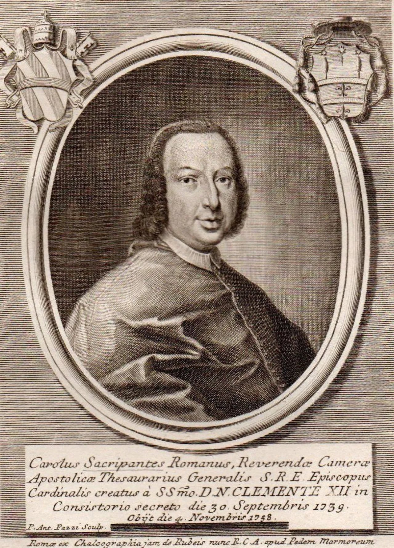 Porträt von Carlo Maria Sacripante (1689–1758) – Gedenkseite