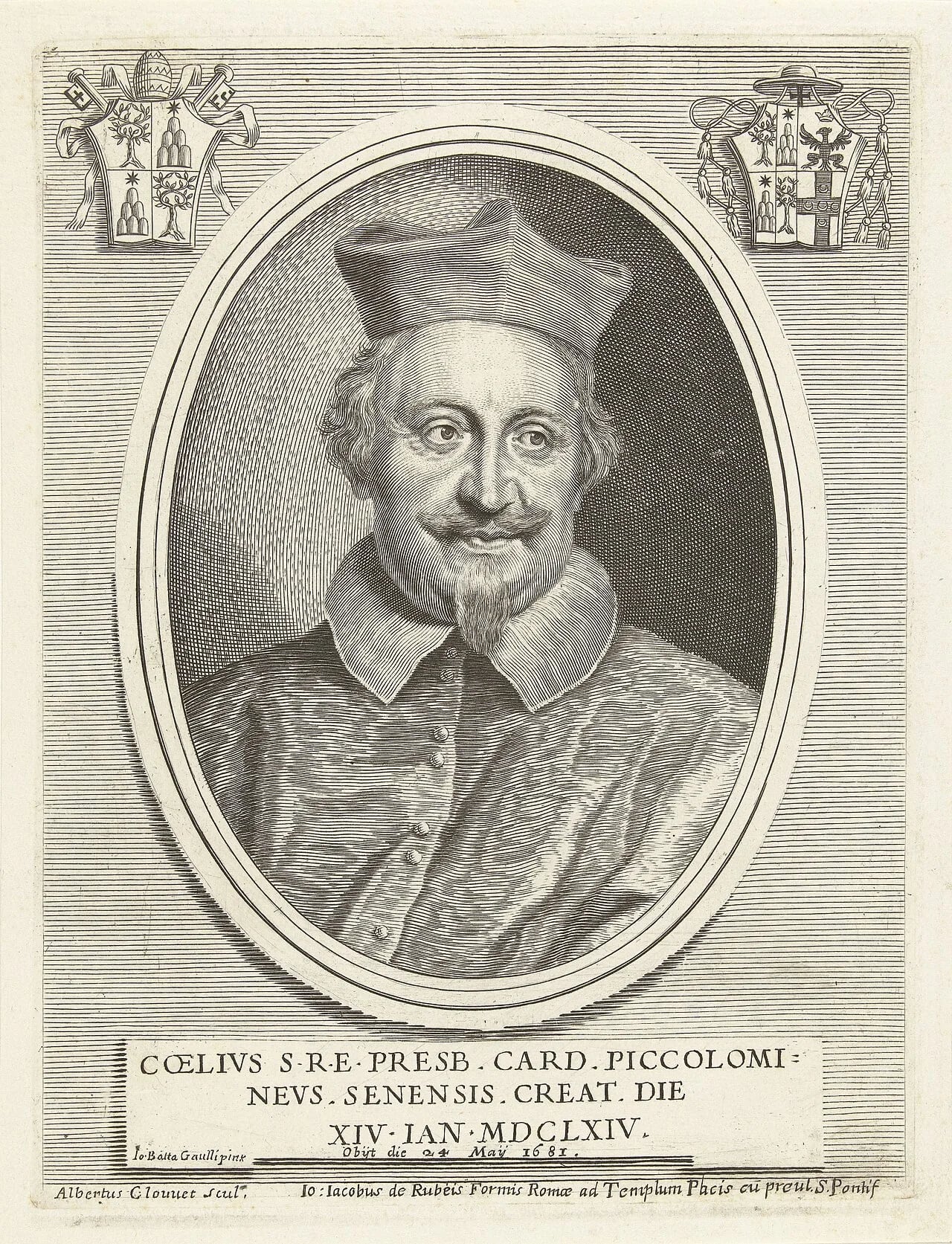 Porträt von Celio Piccolomini (1609–1681) – Gedenkseite