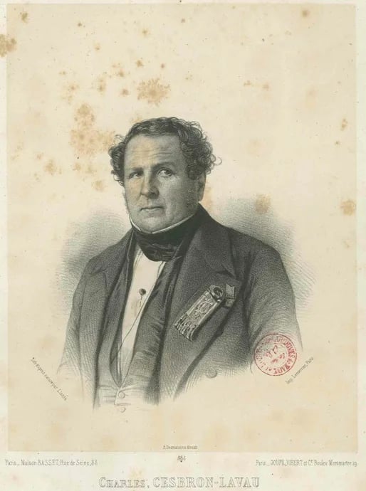 Porträt von Charles Cesbron-Lavau (1791–1857) – Gedenkseite