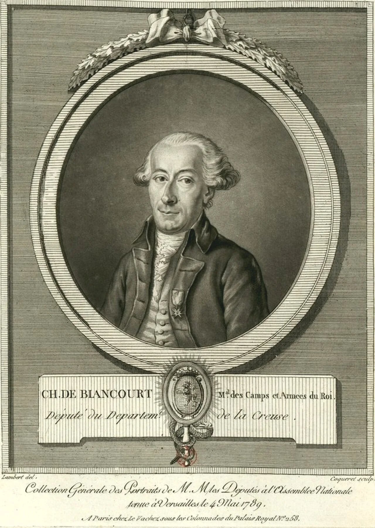 Porträt von Charles de Biencourt (1747–1824) – Gedenkseite