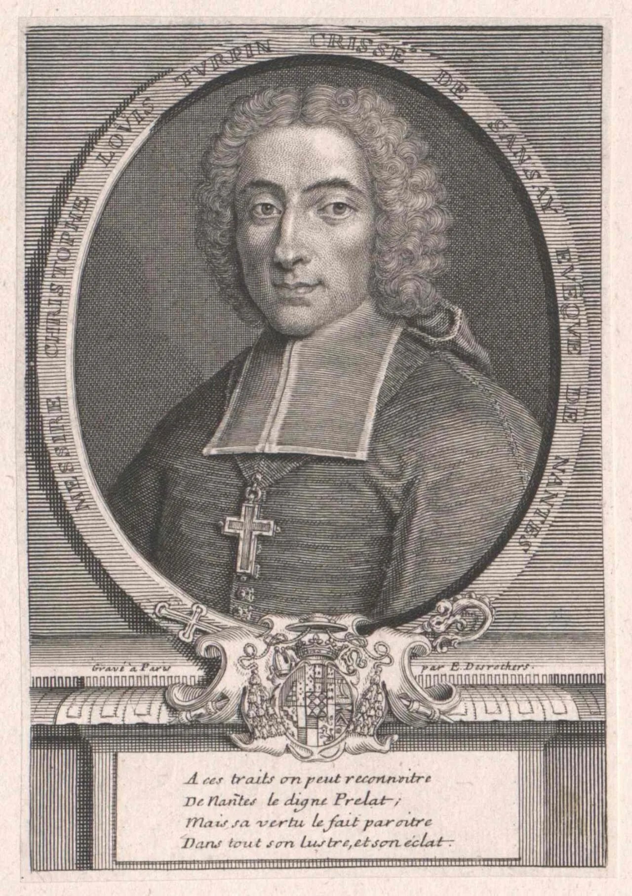 Porträt von Christophe Louis Turpin de Crissé de Sanzay (1670–1746) – Gedenkseite