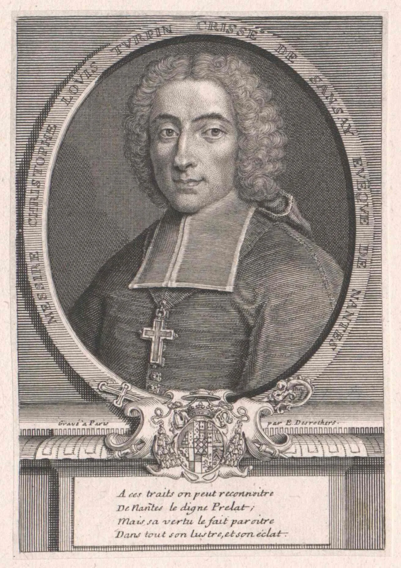 Porträt von Christophe Louis Turpin de Crissé de Sanzay (1670–1746) – Gedenkseite