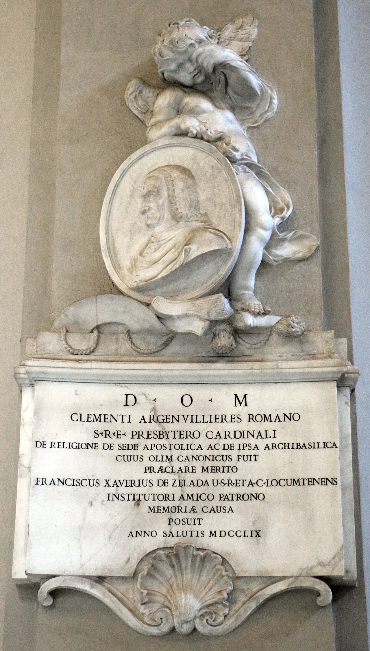 Porträt von Clemente Argenvilliers (1687–1758) – Gedenkseite