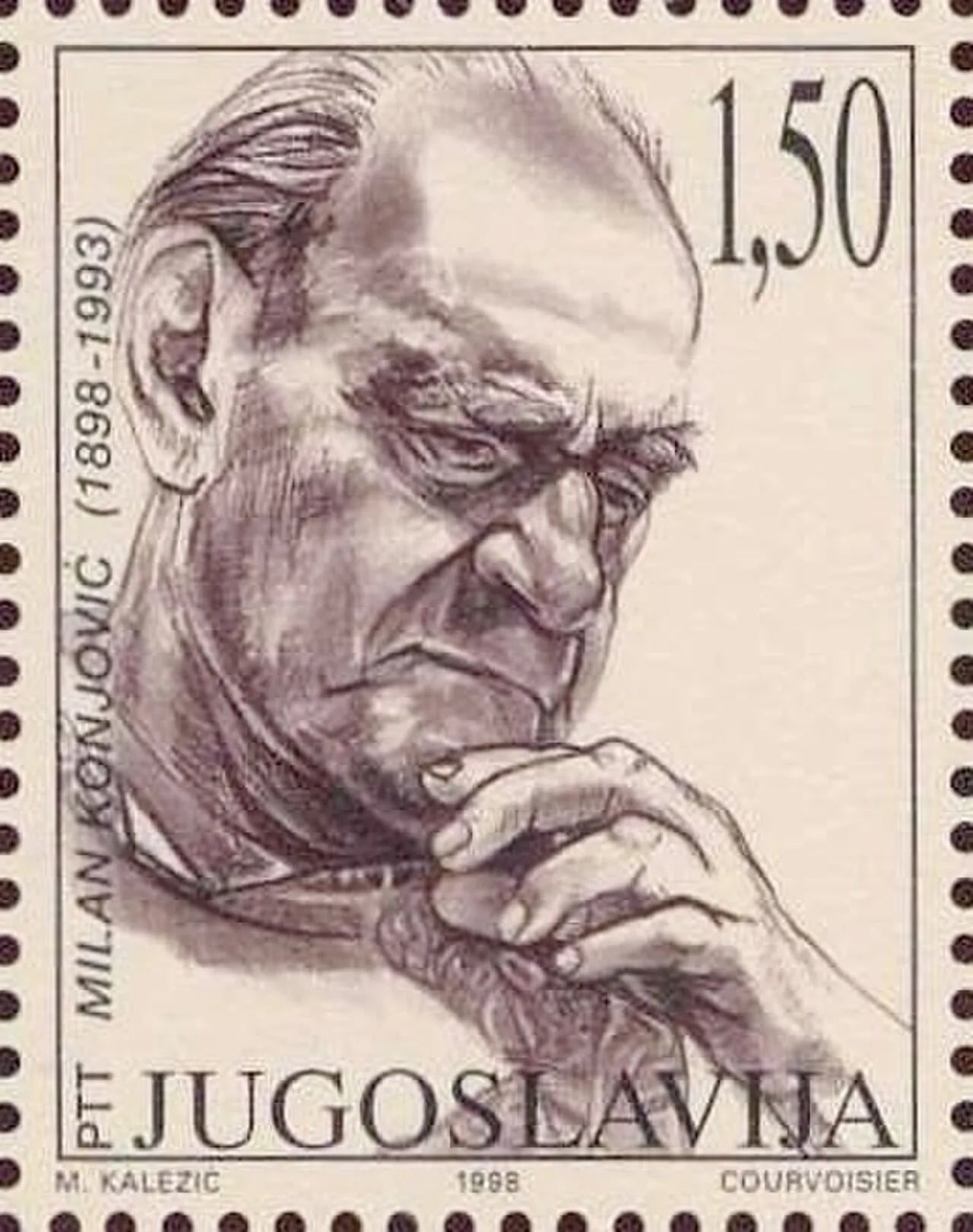Porträt von Milan Konjović (1898–1993) – Gedenkseite