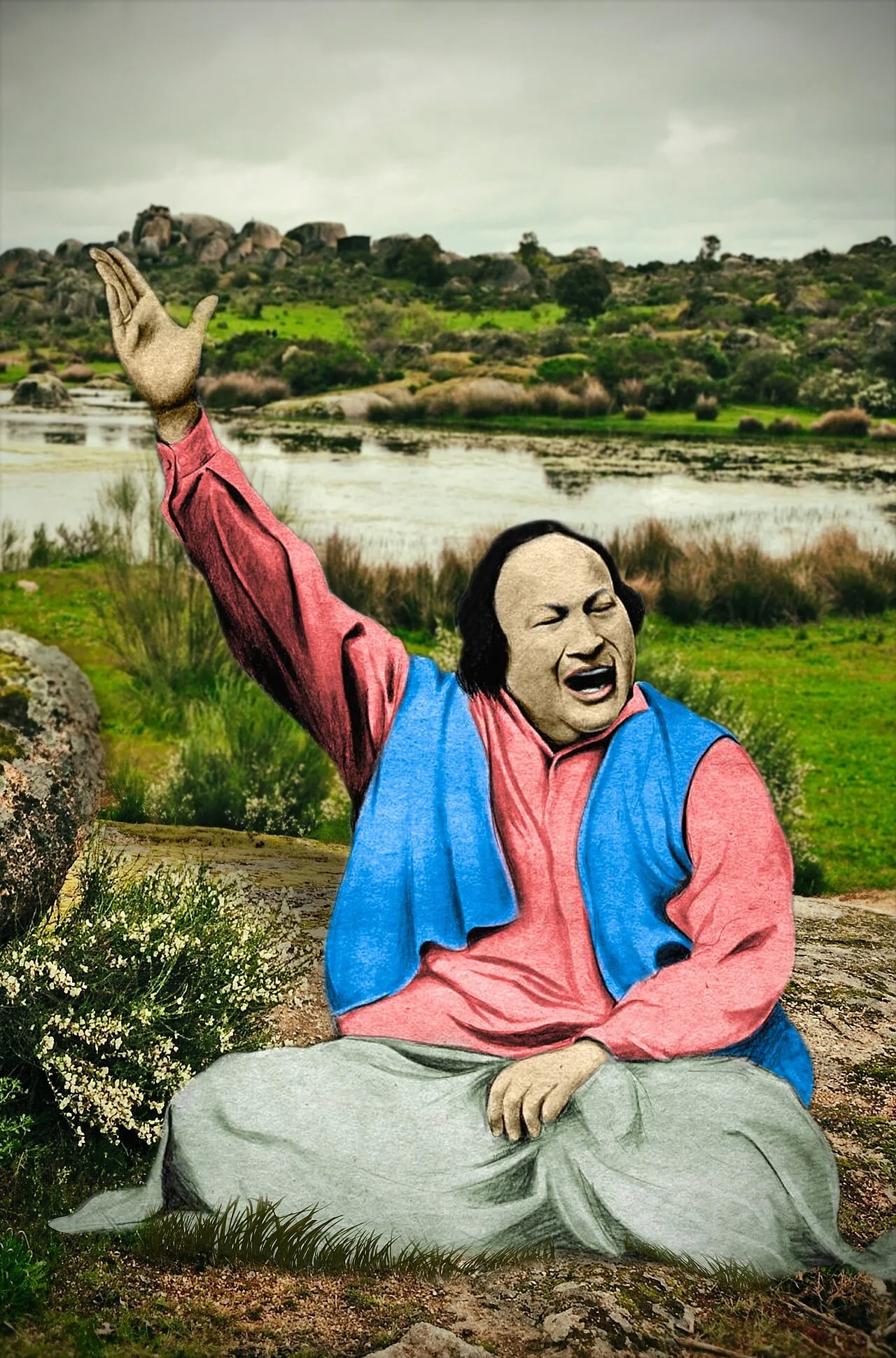 Portrait of Nusrat Fateh Ali Khan (1948–1997) – memorial page