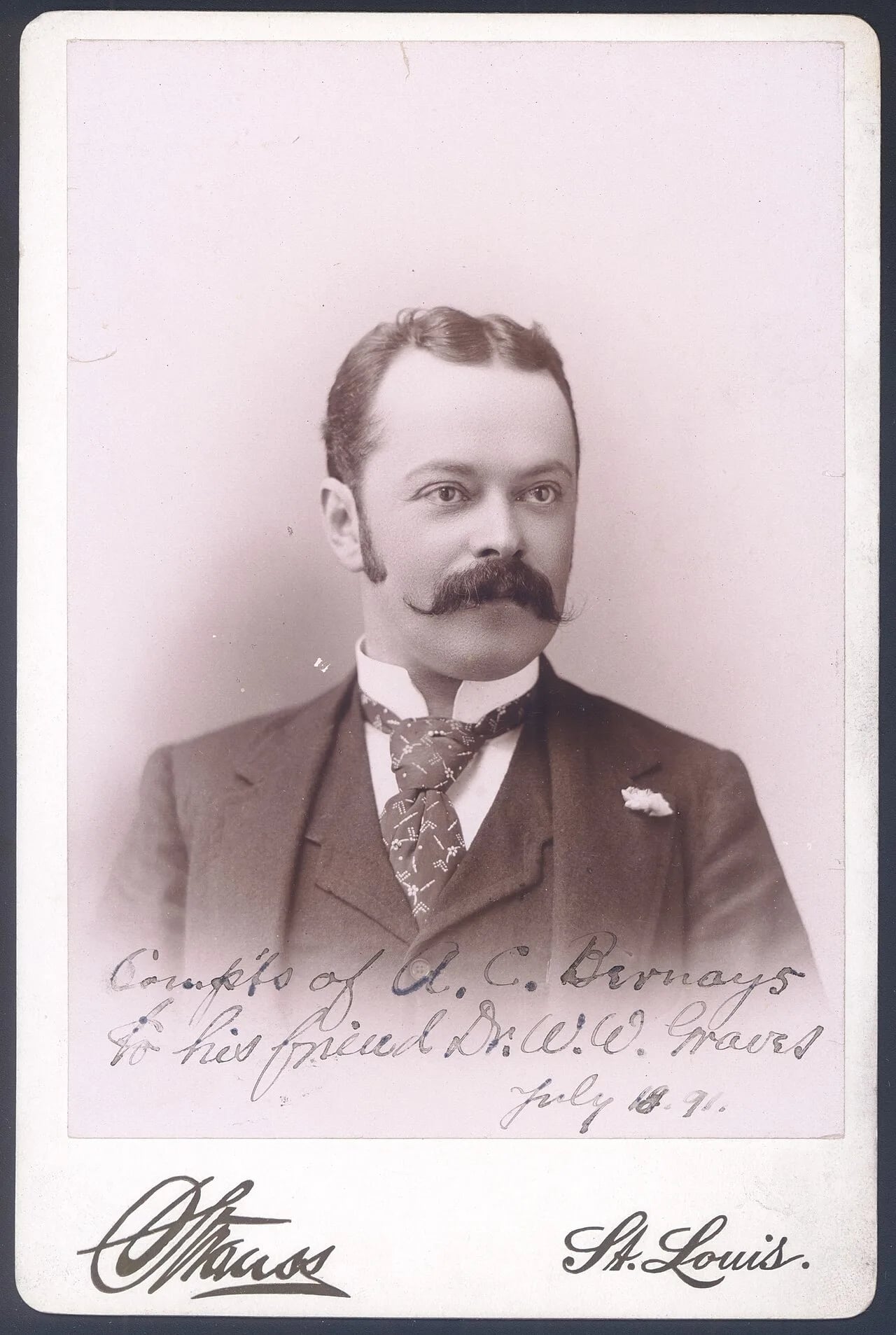Portrait of Augustus Charles Bernays (1854–1907) – memorial page