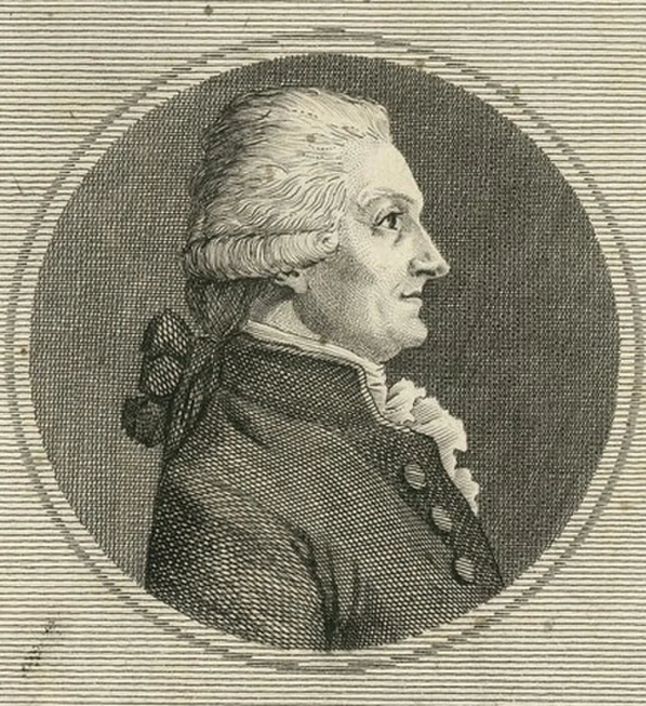 Porträt von Pierre Étienne Lazare Griffon de Romagné (1723–1795) – Gedenkseite