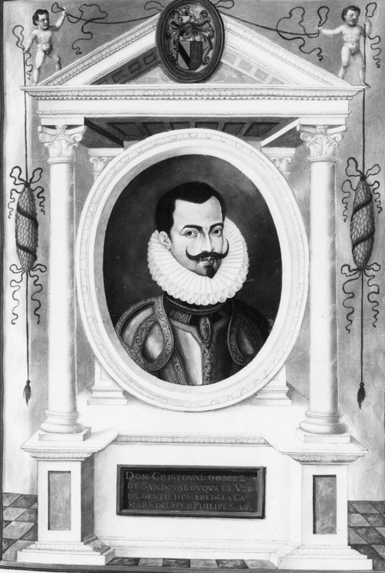 Porträt von Cristóbal Gómez Sandoval y Rojas (1581–1624) – Gedenkseite