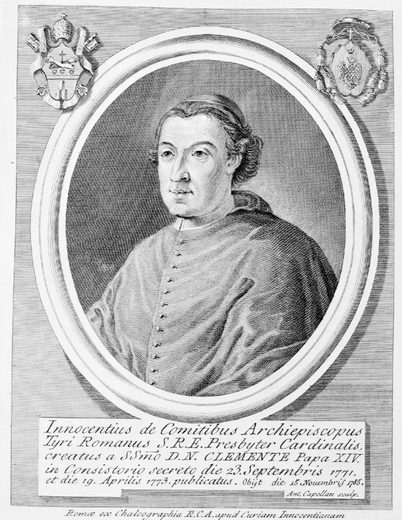 Portrait of Innocenzo Conti (1731–1785) – memorial page