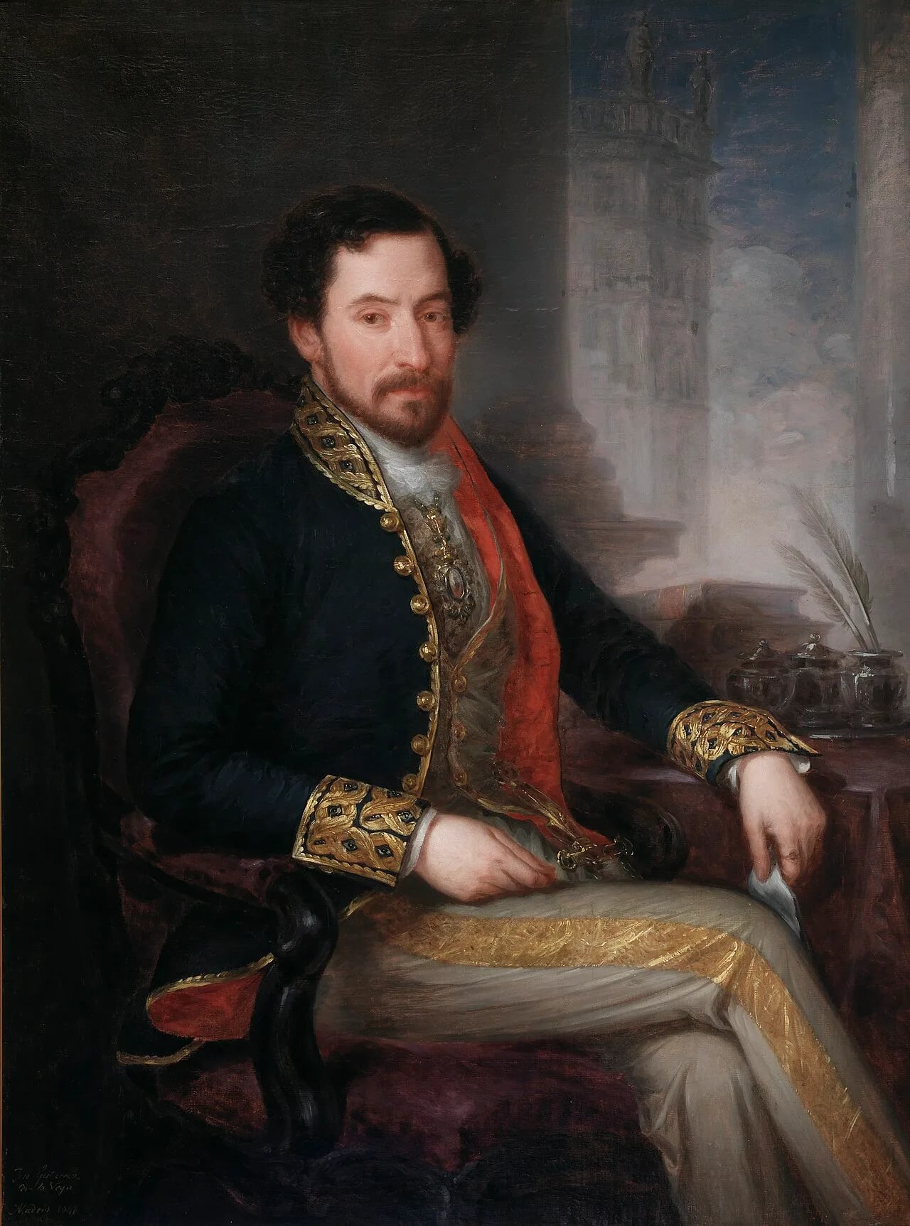 Porträt von Nicomedes Pastor Díaz (1811–1863) – Gedenkseite
