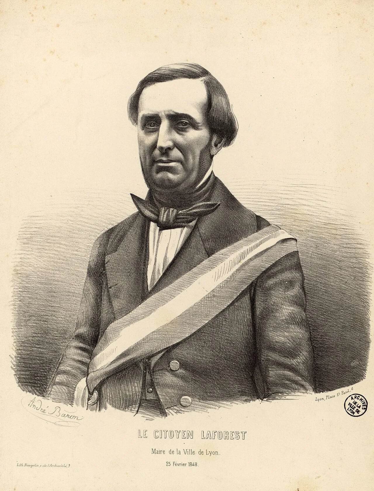 Porträt von Démophile Laforest (1795–1867) – Gedenkseite