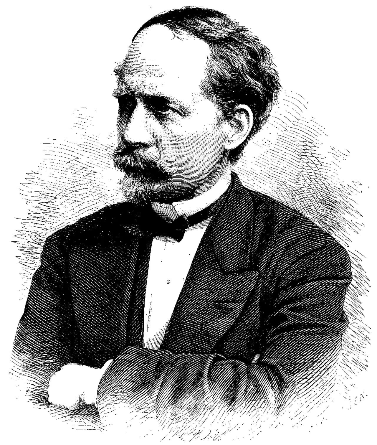 Porträt von Ferdinand Meldahl (1827–1908) – Gedenkseite