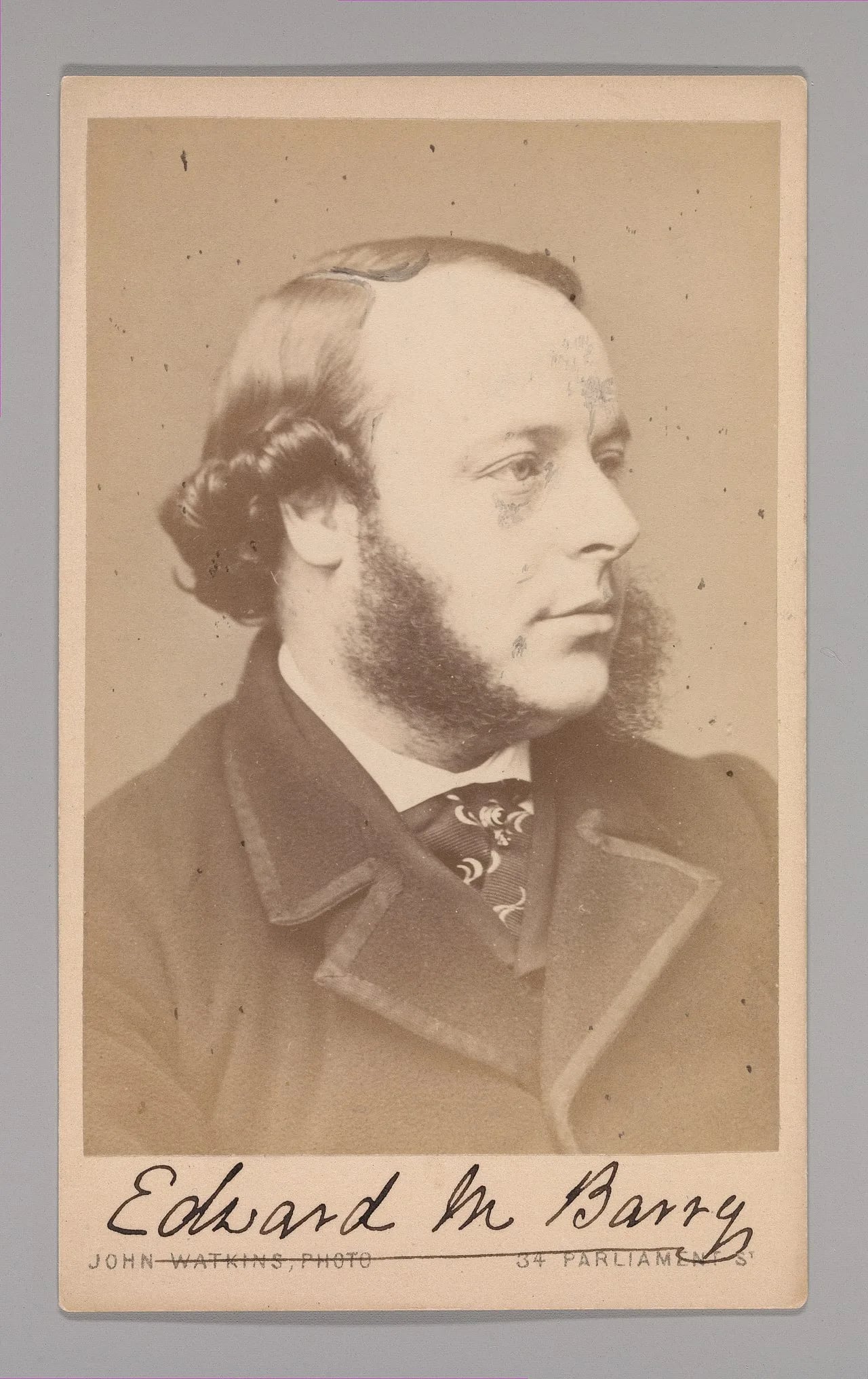 Portrait of Edward Middleton Barry (1830–1880) – memorial page