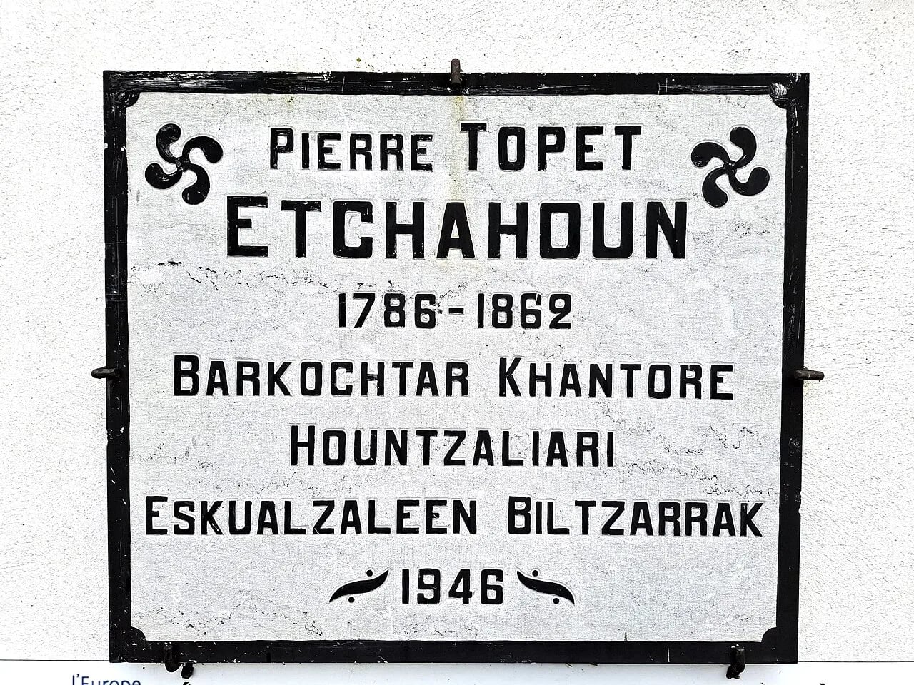 Porträt von Etxahun (1786–1862) – Gedenkseite