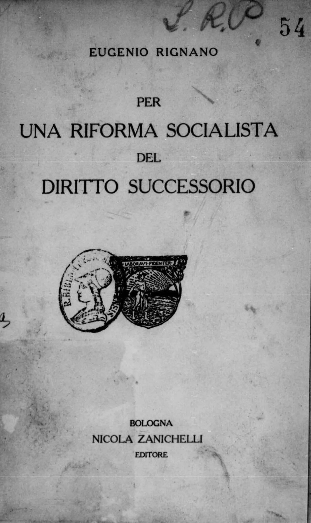 Porträt von Eugenio Rignano (1870–1930) – Gedenkseite
