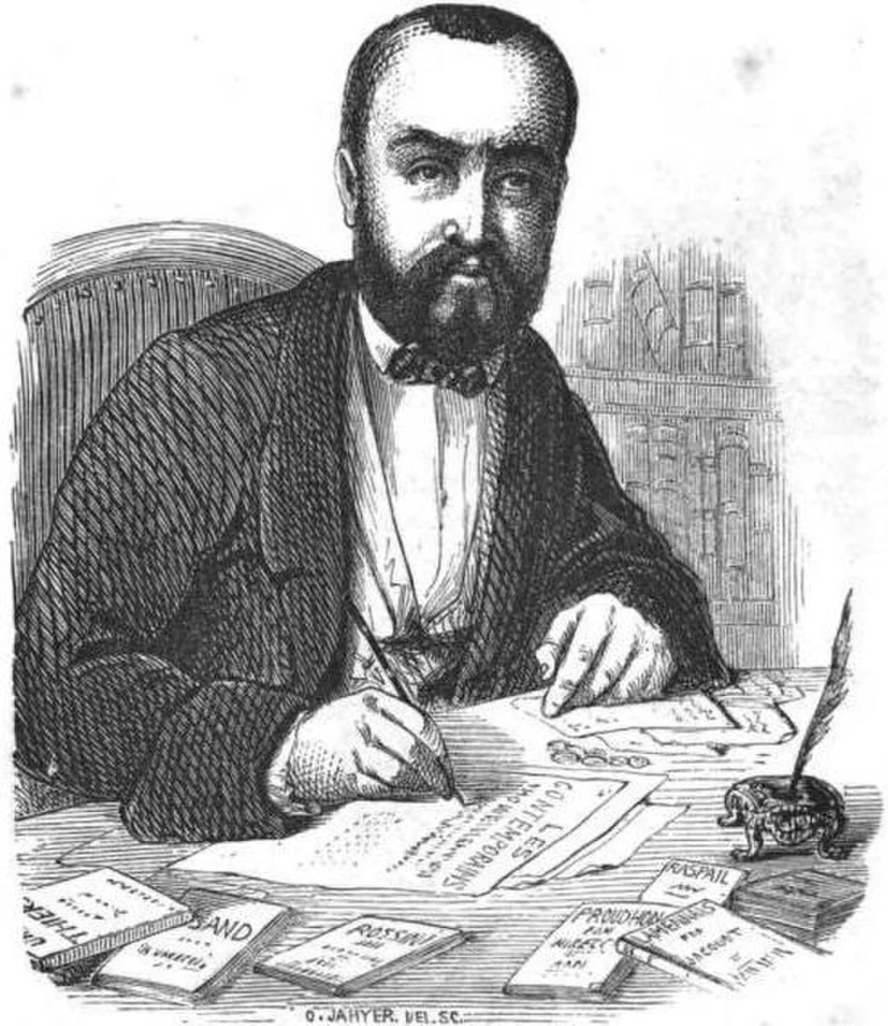 Porträt von Eugène de Mirecourt (1812–1880) – Gedenkseite