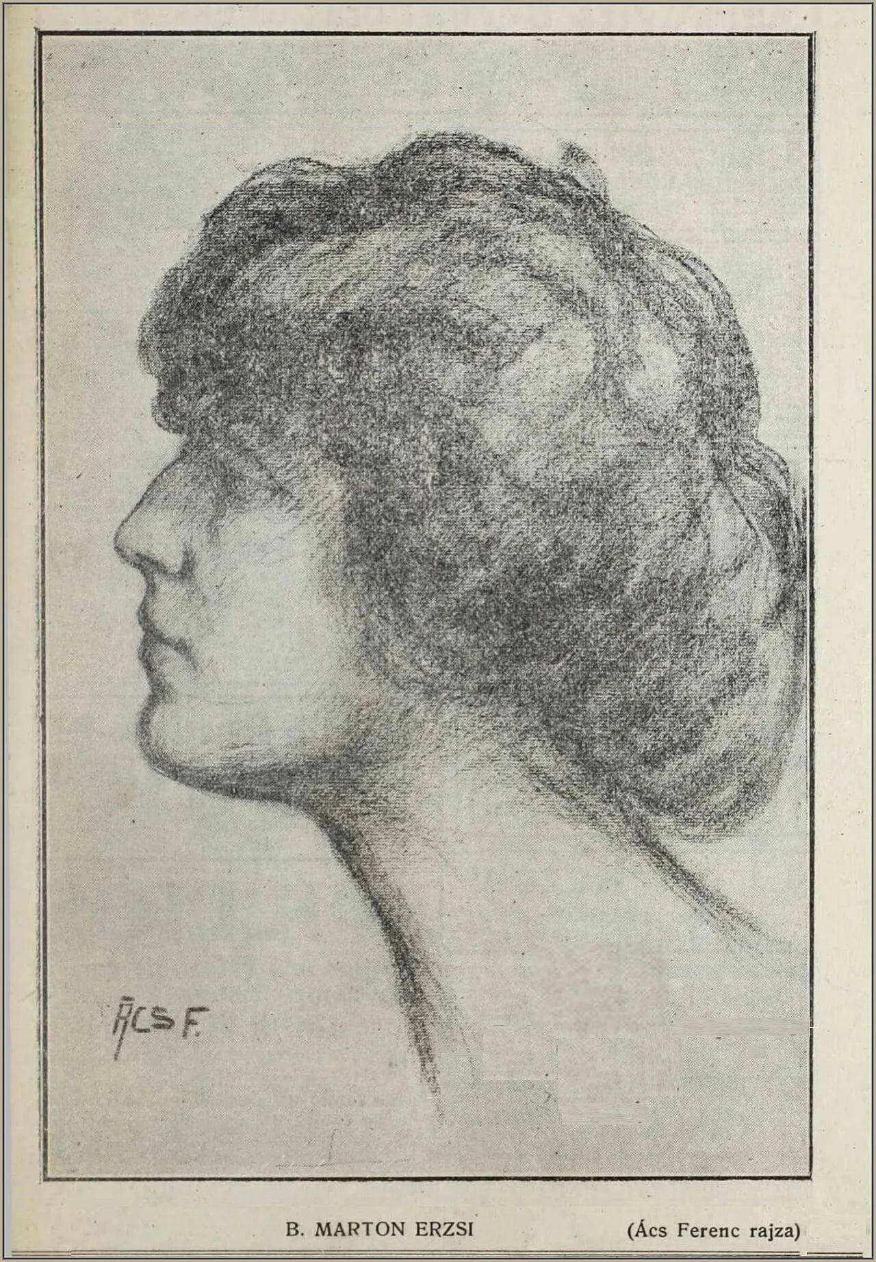 Portrait of Erzsi B. Marton (1885–1925) – memorial page