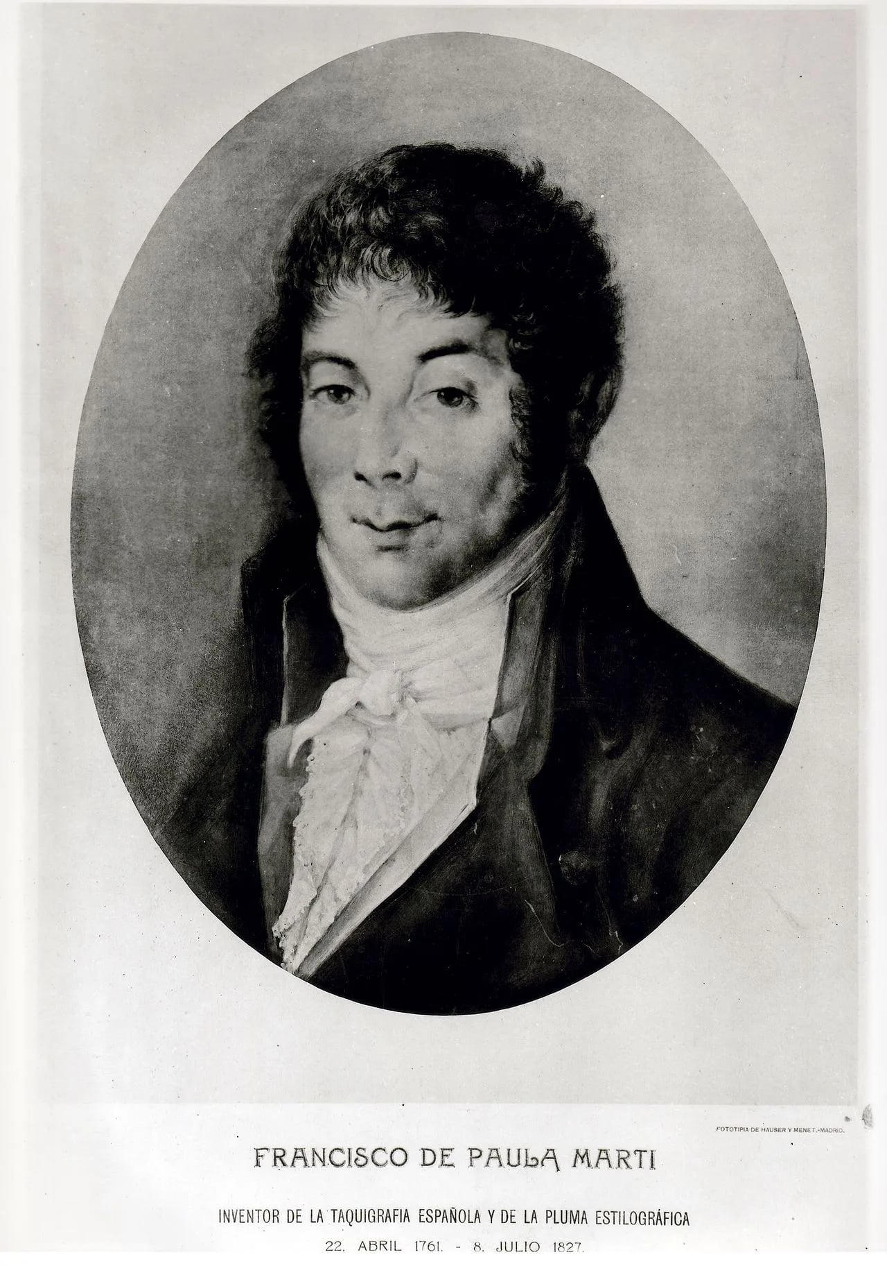 Porträt von Francisco de Paula Martí Mora (1761–1827) – Gedenkseite