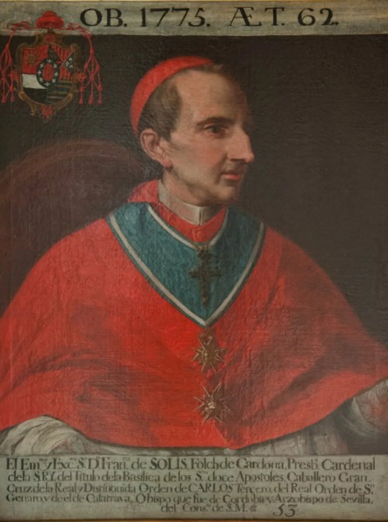 Porträt von Francisco de Solís Folch de Cardona (1713–1775) – Gedenkseite