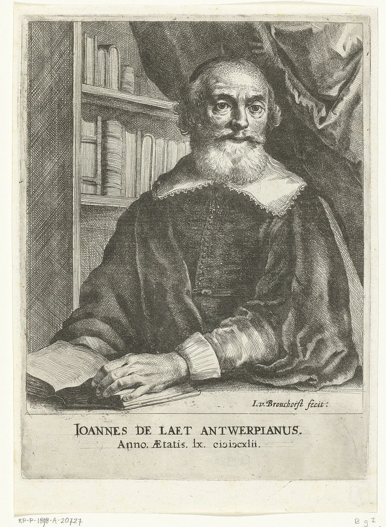Porträt von Johannes de Laet (1581–1649) – Gedenkseite