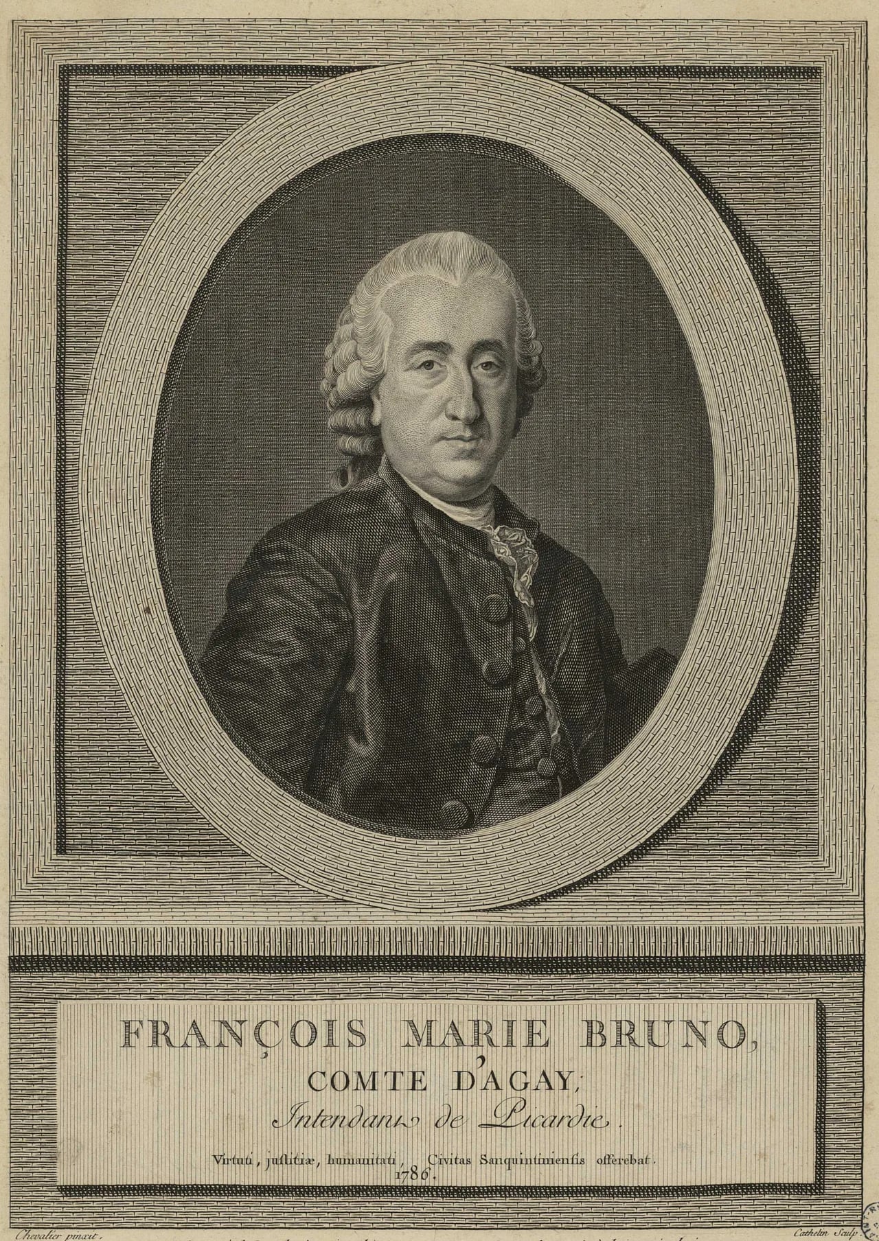 Porträt von François Marie Bruno d'Agay (1722–1805) – Gedenkseite