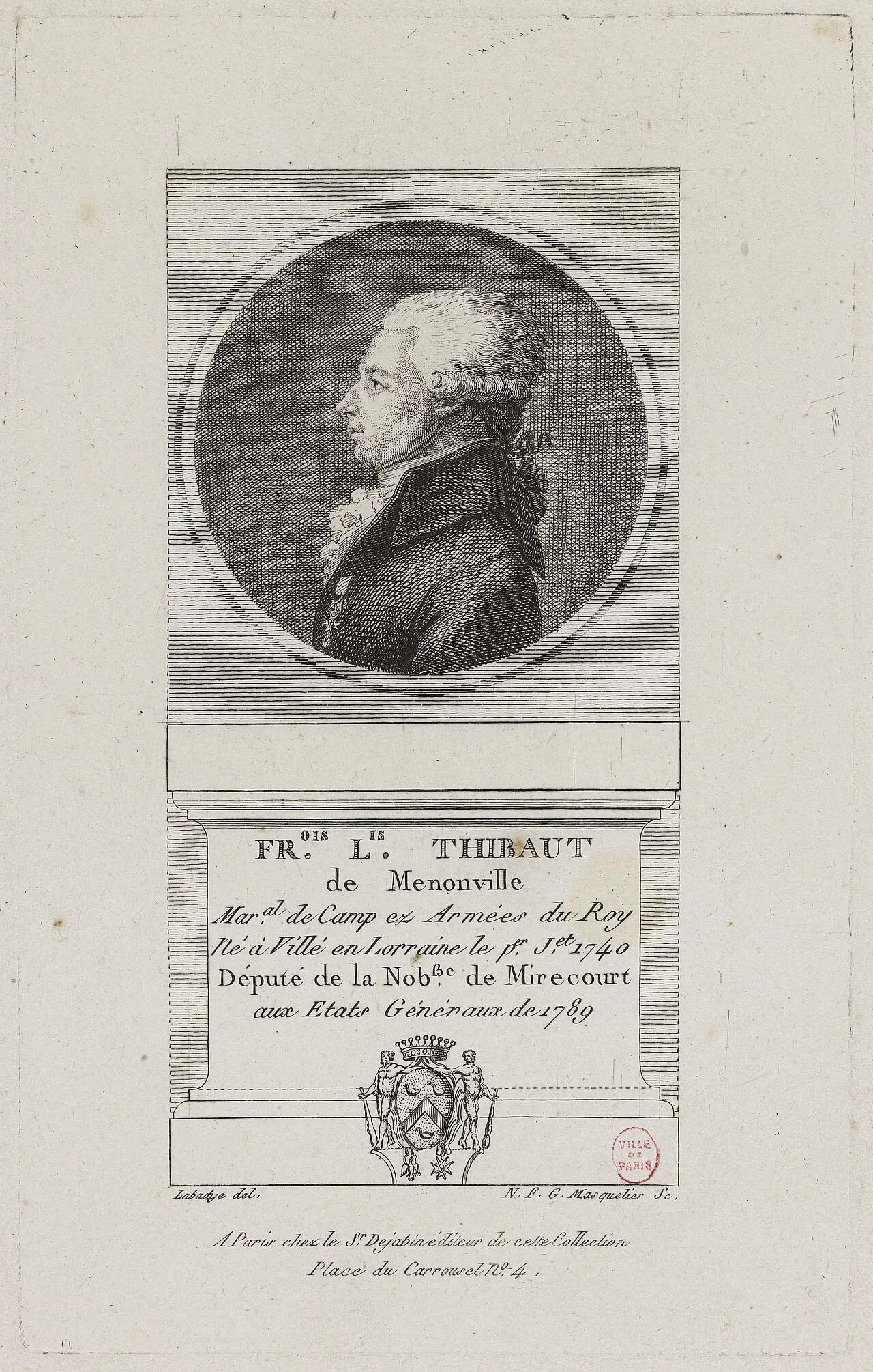 Portrait of François Thibault de Ménonville (1740–1816) – memorial page