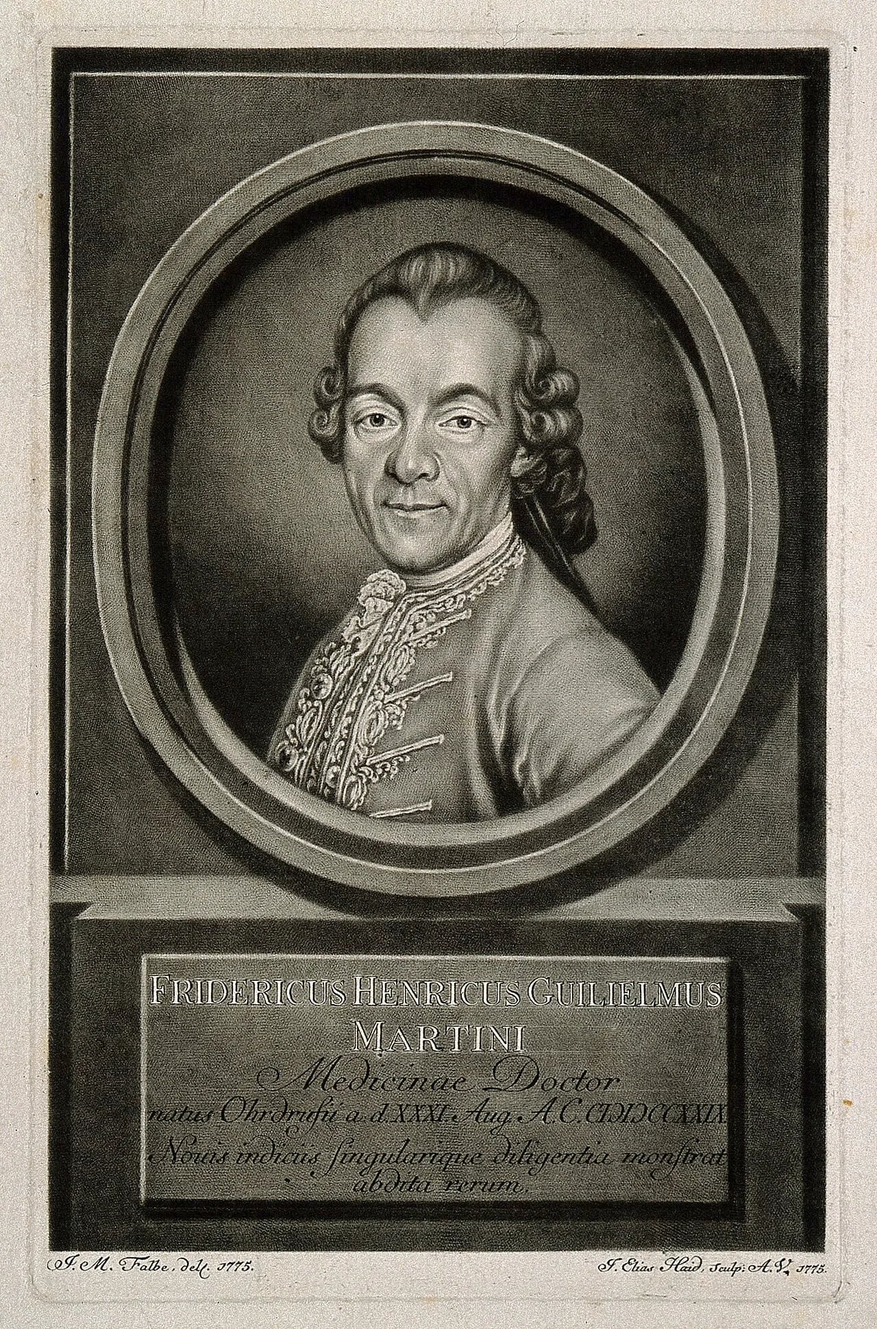 Porträt von Friedrich Martini (1729–1778) – Gedenkseite