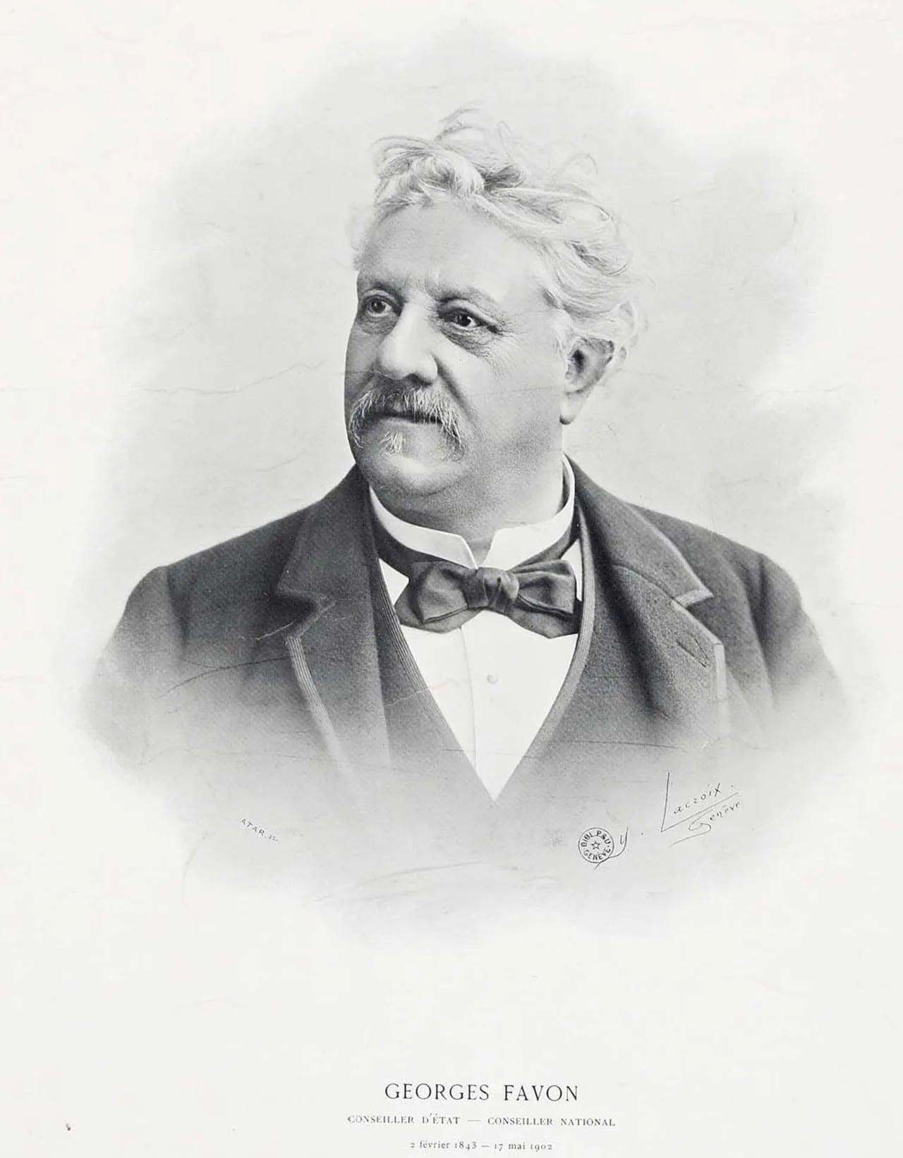 Portrait of Georges Favon (1843–1902) – memorial page