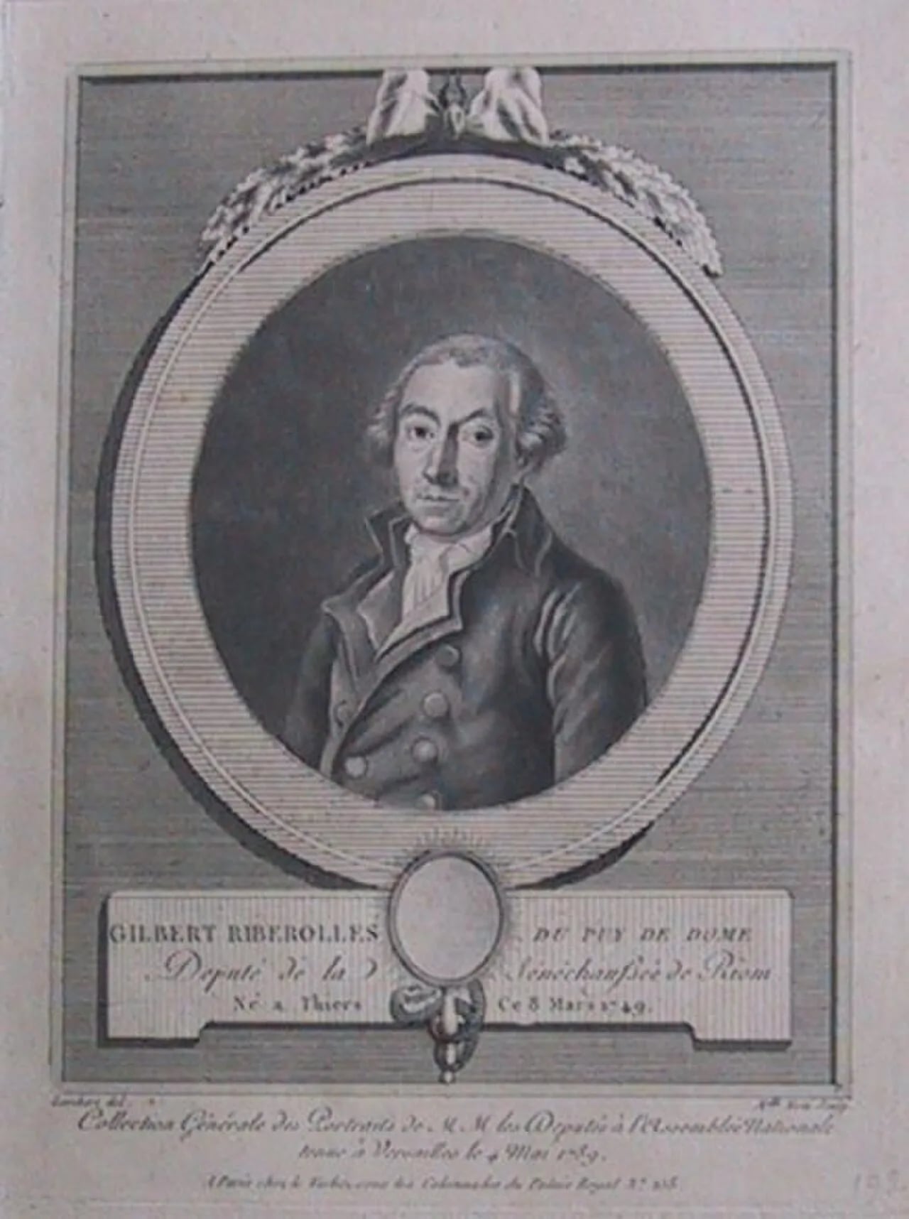 Porträt von Gilbert de Riberolles (1749–1828) – Gedenkseite