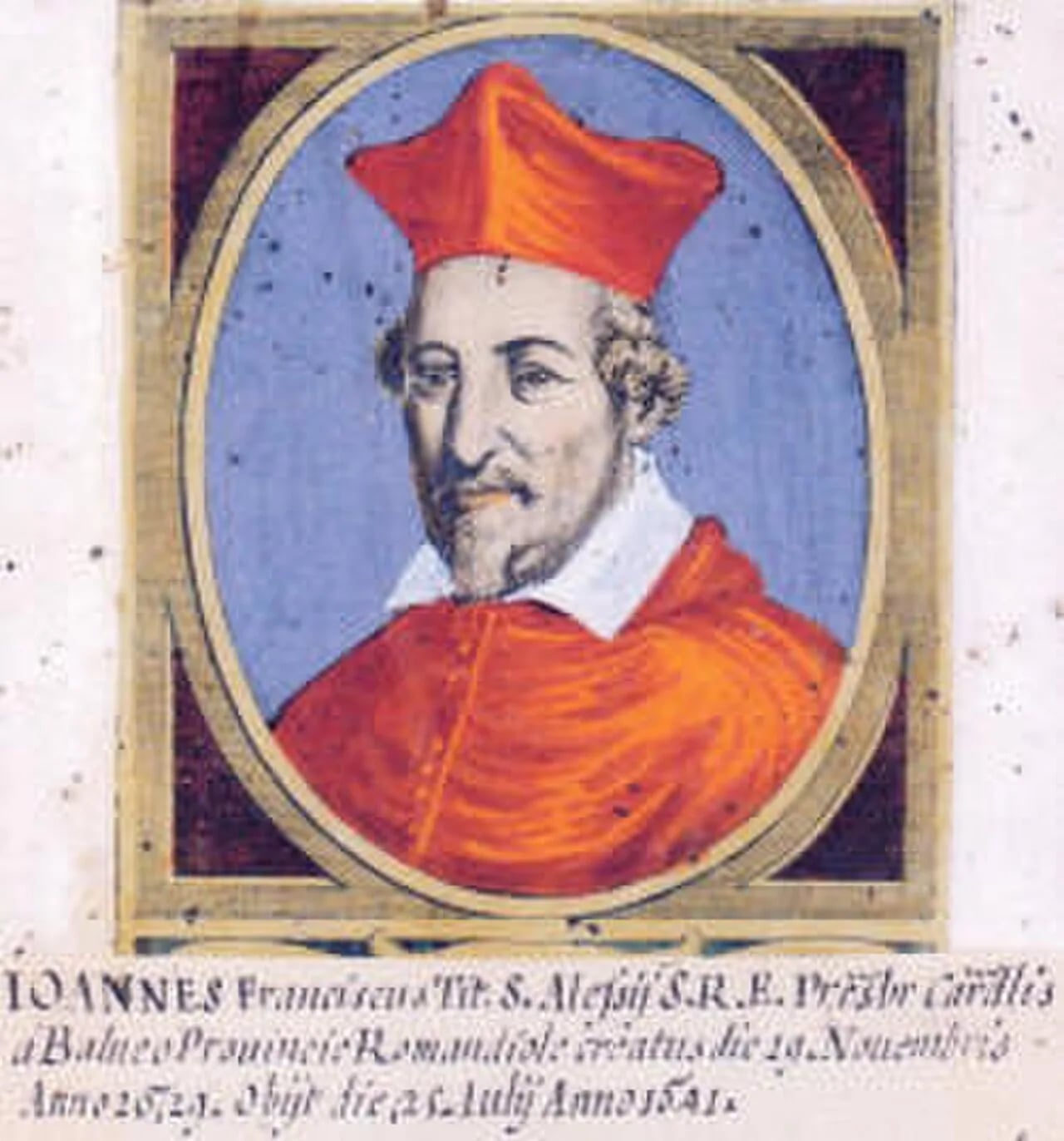 Porträt von Giovanni Francesco Guidi di Bagno (1578–1641) – Gedenkseite