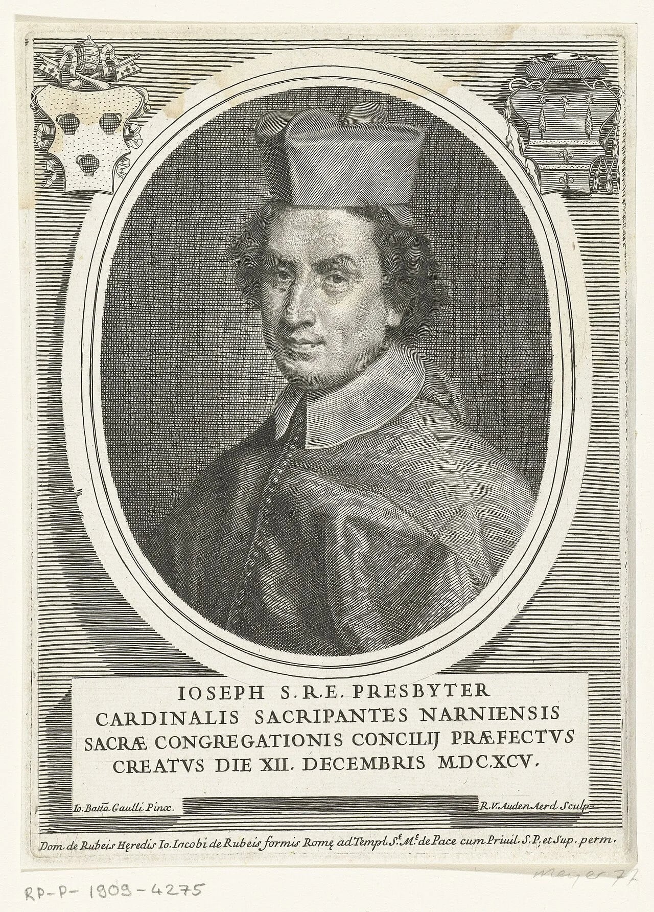 Porträt von Giuseppe Sacripante (1642–1727) – Gedenkseite