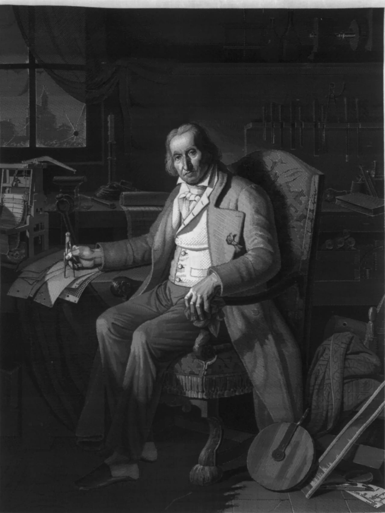 Porträt von Joseph-Marie Jacquard (1752–1834) – Gedenkseite
