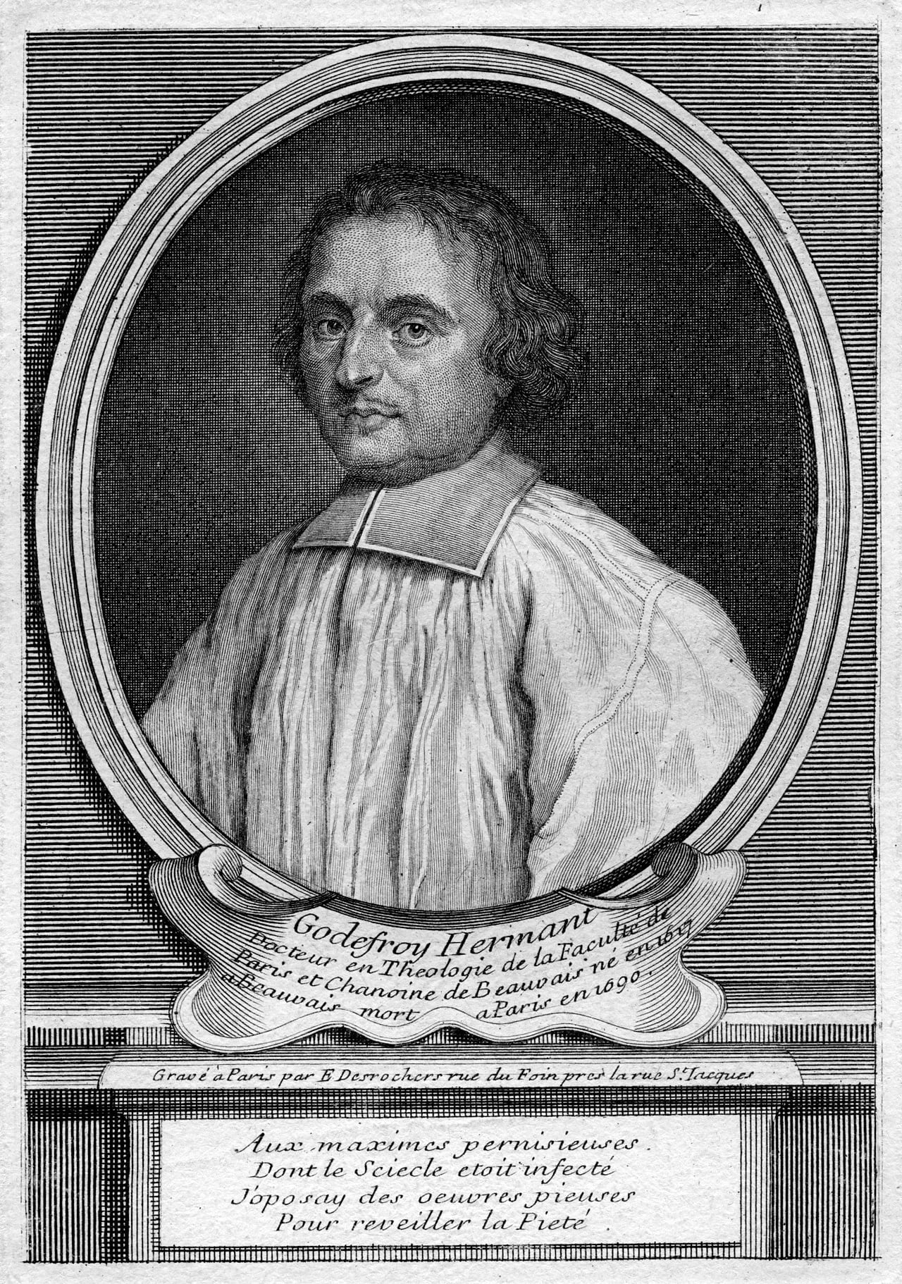 Porträt von Godefroy Hermant (1617–1690) – Gedenkseite