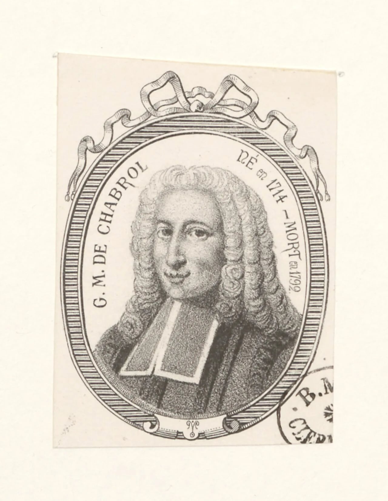Porträt von Guillaume-Michel Chabrol (1714–1792) – Gedenkseite