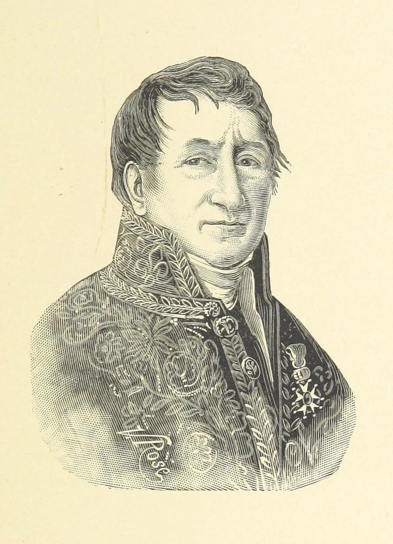 Porträt von Guillaume-Michel de Chabrol-Tournoël (1770–1823) – Gedenkseite