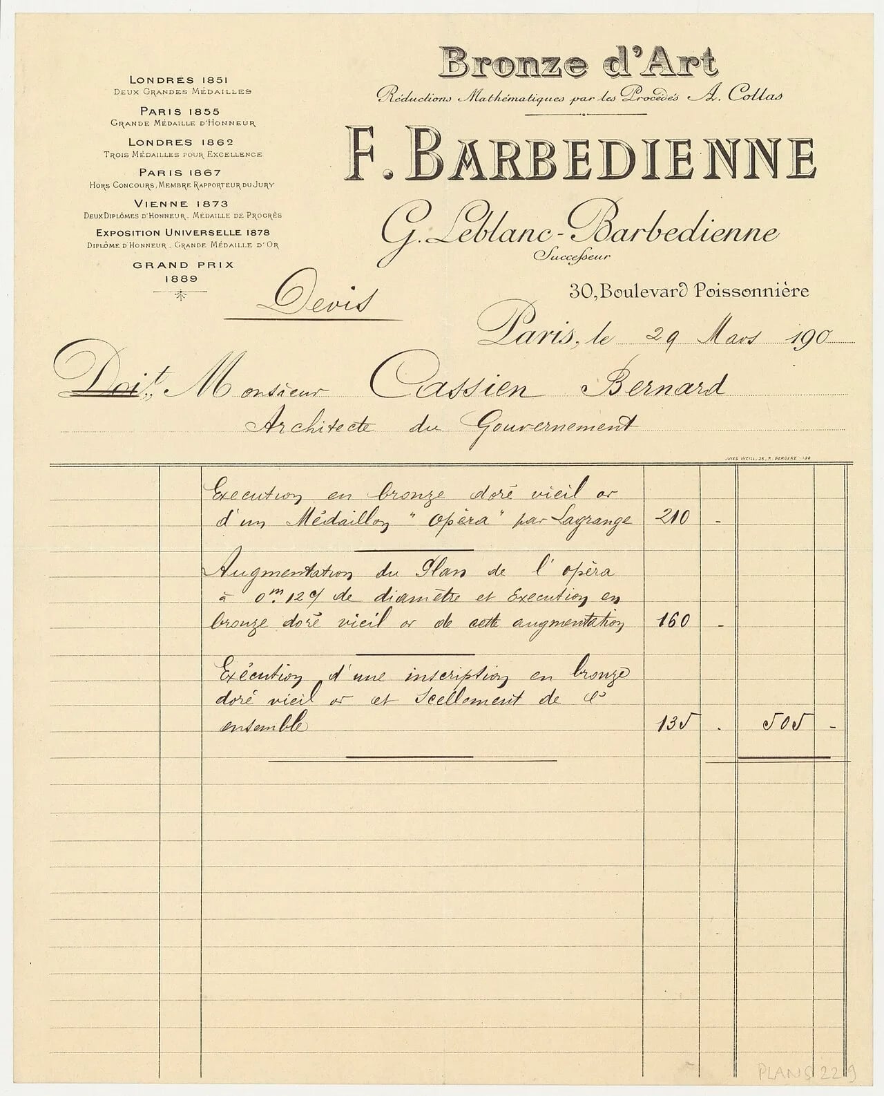 Portrait of Gustave Leblanc-Barbedienne (1849–1945) – memorial page